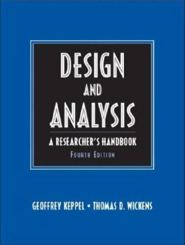 Design and Analysis: A Researcher's Handbook - Picture 1 of 1