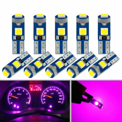 10x T5 W3W W1.2W 27 70 74 Dashboard Gauge 3030 3LEDs Instrument Guage bulbs