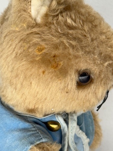 Vintage 1970’s Eden Toys Rabbit Plush Bunny Stuffed Animal Brown Blue Shirt READ - Picture 12 of 13