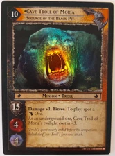LOTR TCG Fellowship of the Ring CAVE TROLL MORIA SCOURGE BLACK PIT 1R165 FOIL LP