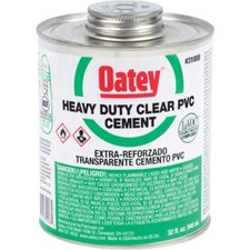  12 -32 Oz Oatey Heavy-Duty Full Bodied Clear PVC Pipe Joint Cement 31008