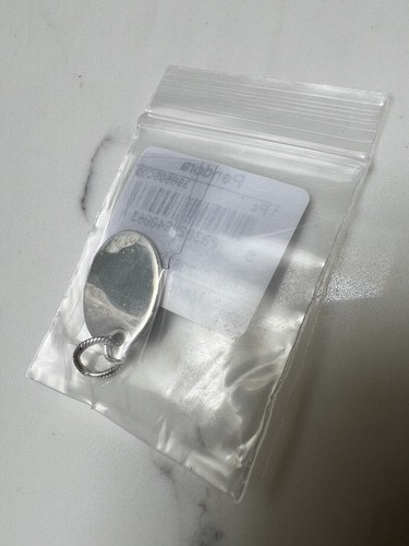Pandora Engravable Pendant Oval Tag 925 Sterling Silver Bracelet/Necklace/charm - Picture 4 of 6