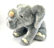 Vintage Toys R Us Animal Alley Realistic Elephant Plush 2000 Gray Stuffed Toy