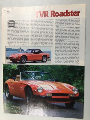TTTArt 40 Article Driving Impression 1978 ? TVR Roadster November 1978 3 page