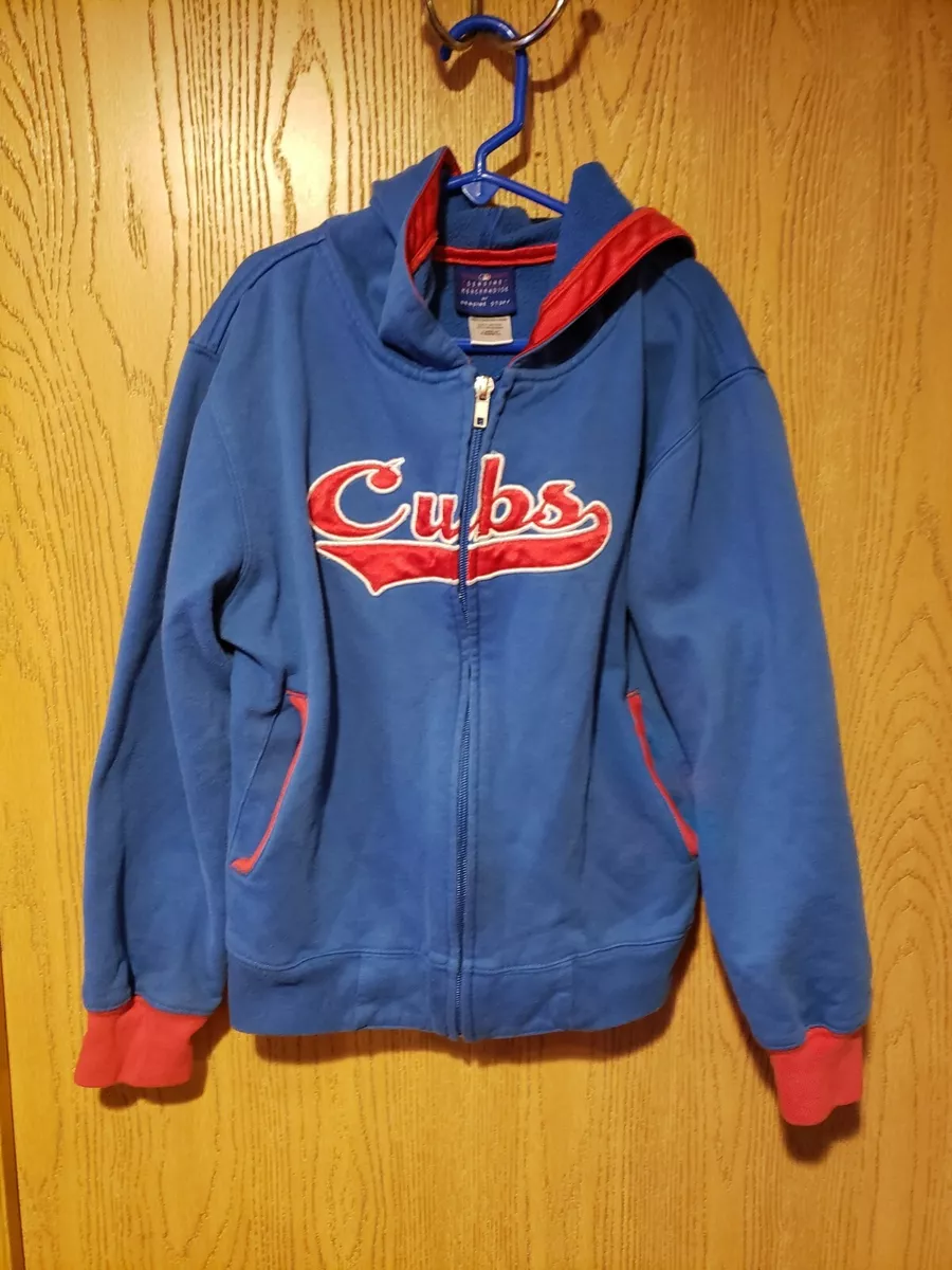 MLB Chicago Cubs ZIP UP HOODIE YOUTH L 14 GENUINE MERCHANDISE BLUE