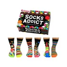 United Oddsocks Socks Addict Stripes Mismatched Set Of 6 Mens UK 6-11 Odd Socks