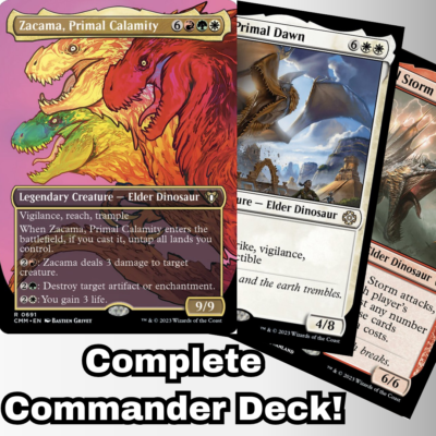 MTG Commander EDH Deck Zacama, Primal Calamity 100 Cards Dinosaur Custom  Deck | eBay