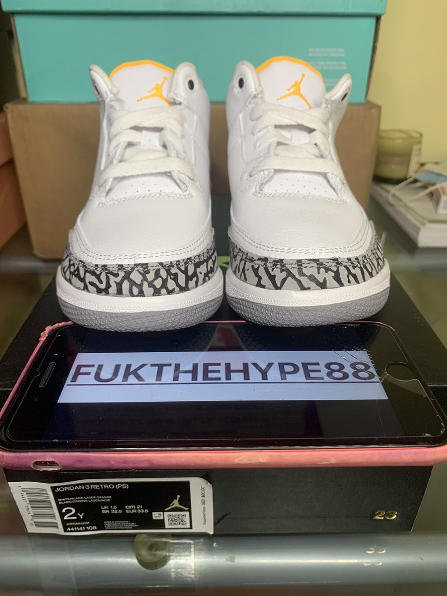 Size 2 (PS) - Jordan 3 Retro Mid Laser Orange for sale online | eBay