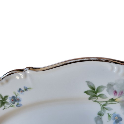 15.25" Oval Serving Platter by Eldestein Bavaria Maria Theresia Lynn Silver Trim - Picture 15 of 16