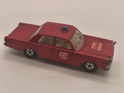 FORD GALAXIE FIRE CHIEF ROT VON MATCHBOX SUPERFAST No.59 ENGLAND VON 1970