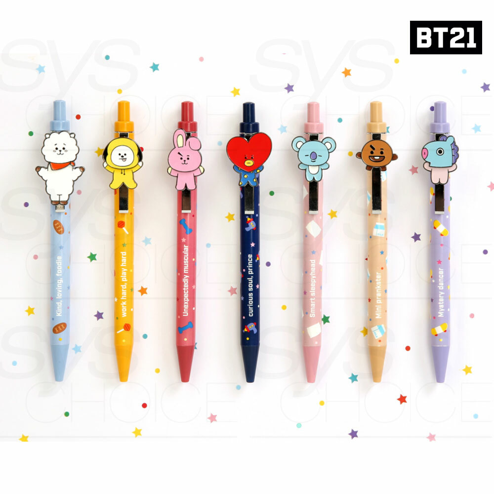 BTS BT21 Official Authentic Goods Swing Gel Pen 0.5mm + Tracking