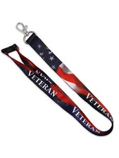 PinMart's Veteran Military Patriotic American Flag Lanyard w/ Safety Release Lot