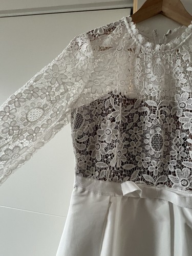 SELF-PORTRAIT Guipure lace-trimmed Maxi dress UK 10/US 6 - Picture 3 of 8