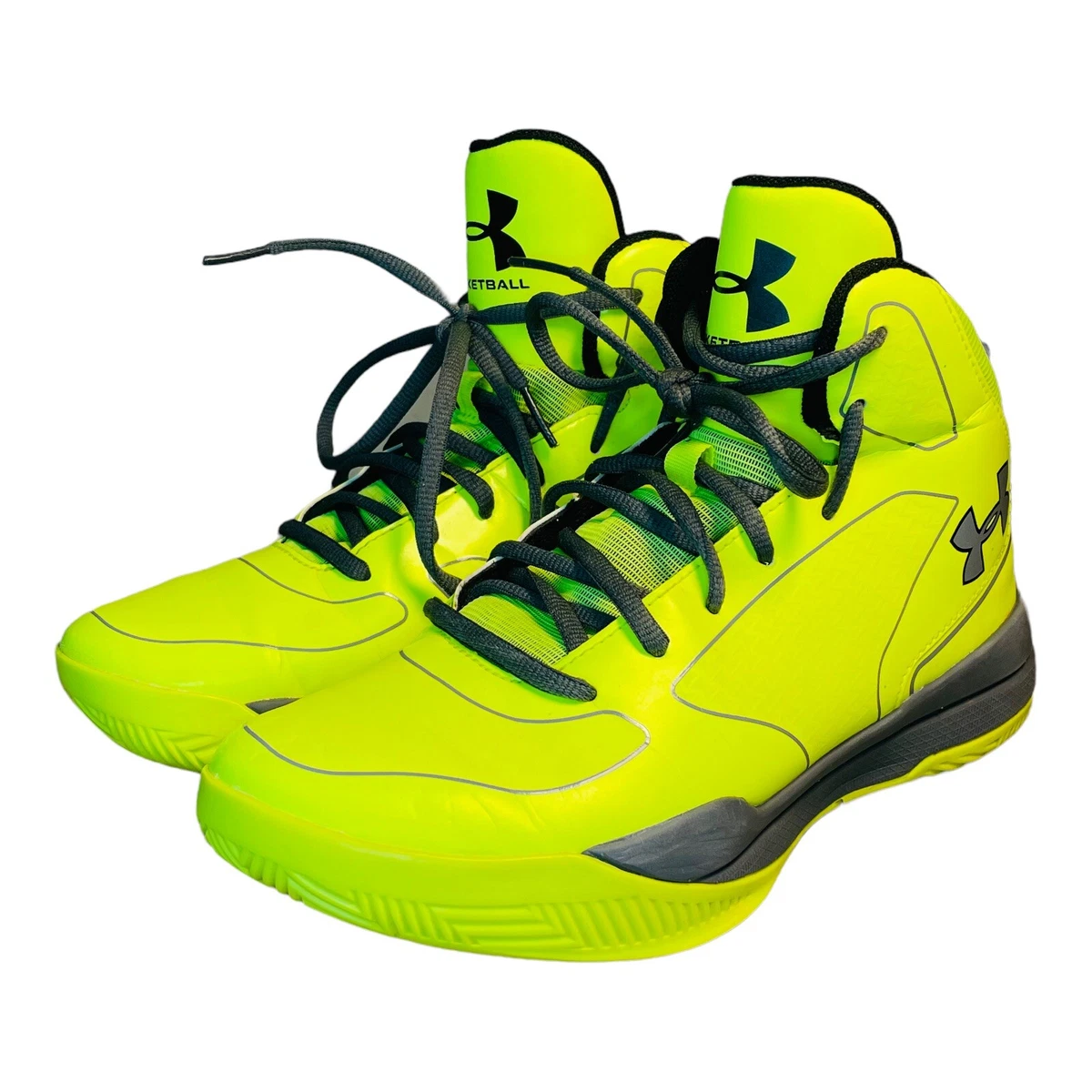 Neon yellow under top armour basketball shoes