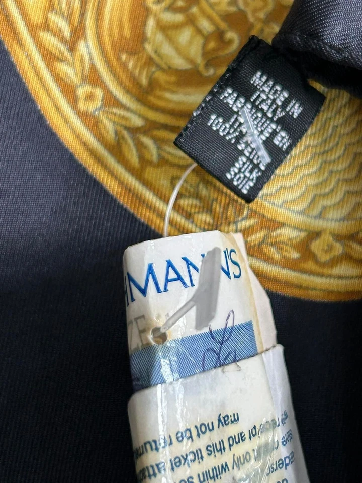 S2# Lancel bufanda de seda negra 34 pulgadas tiene tirador Foto 3 de 4