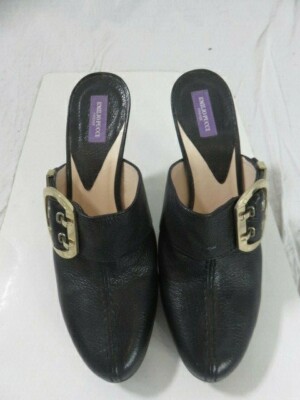 Emilio Pucci Black Kid Mule Clog Size 38
