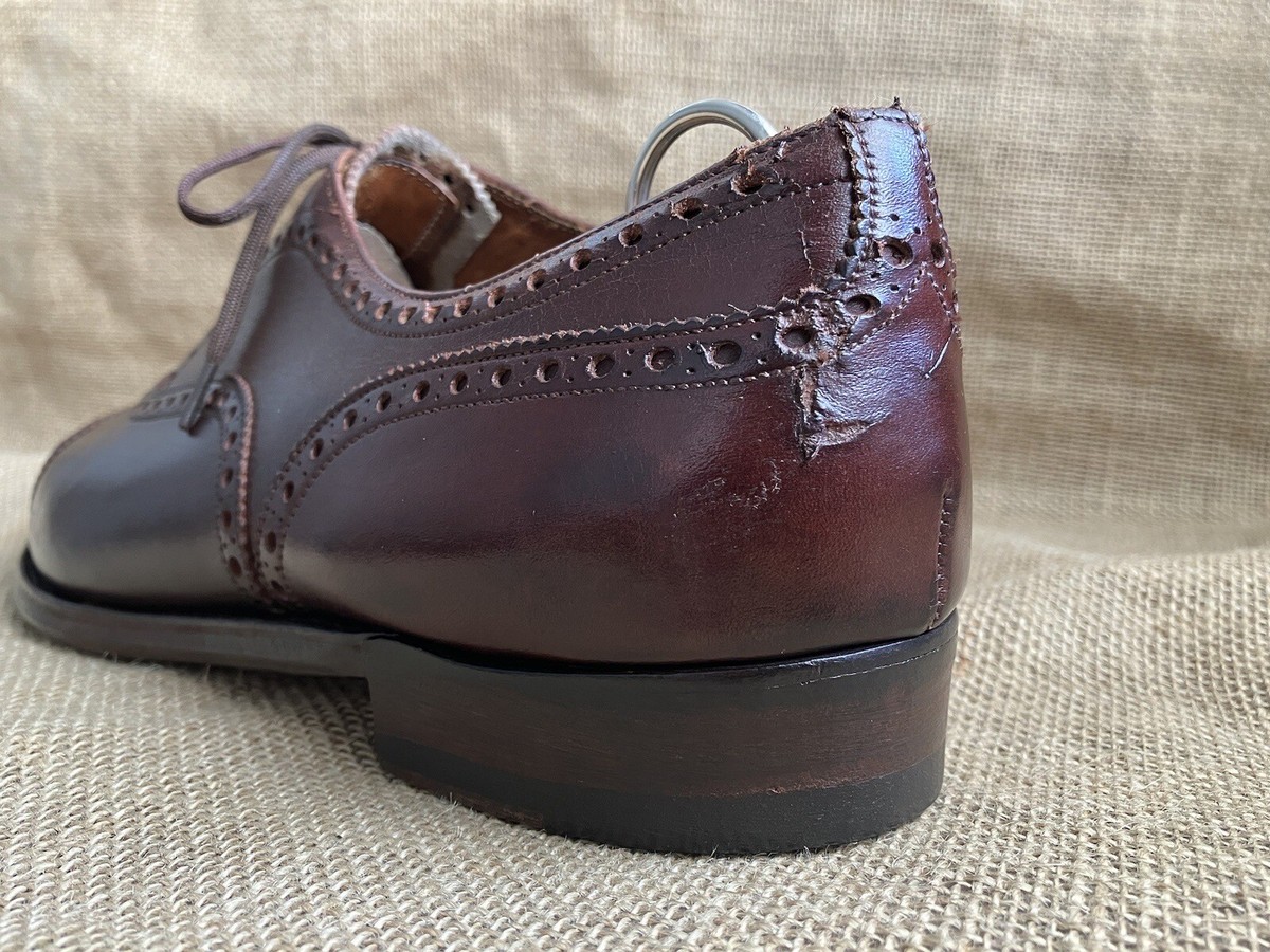 VTG Church's Diplomat Men's Brown Leather Oxford Shoes Size UK 8.5