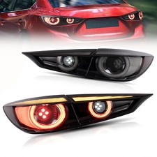 Vland Led Tail Lights For 2014-2018 Mazda 3 Rear Lamps With Start-up Animation