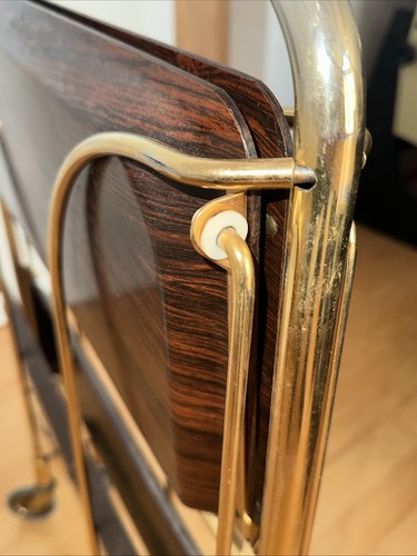TOP Dinett Bremshey? Servierwagen 70er? Top Mahagoni? Golden SELTEN!! Wohnzimmer - Bild 15 von 22