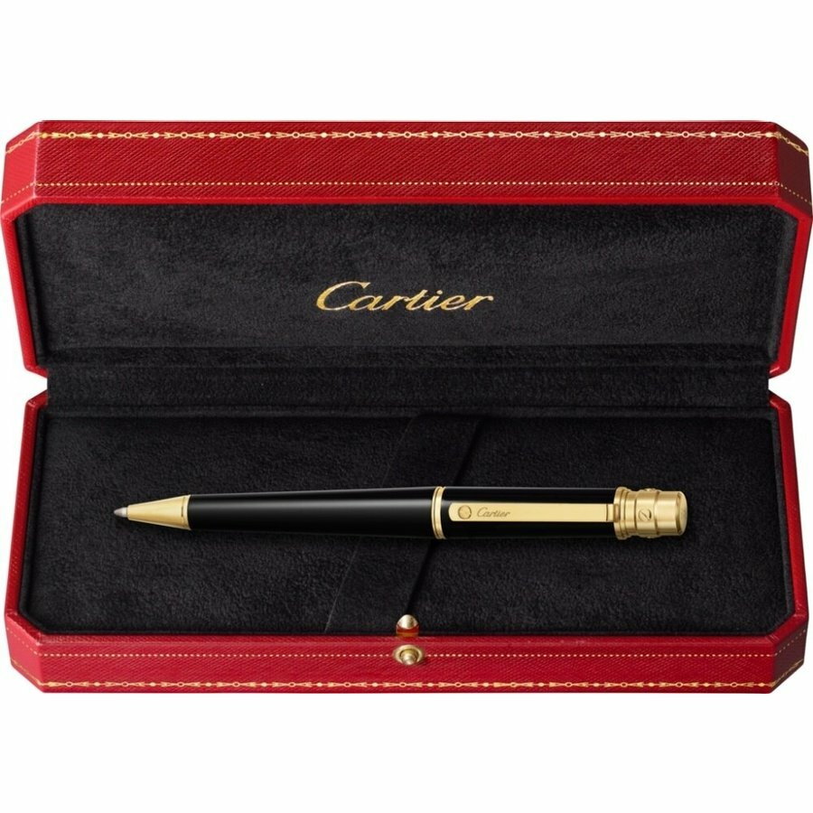 Cartier Santos de Cartier Ballpoint pen LM Black composite