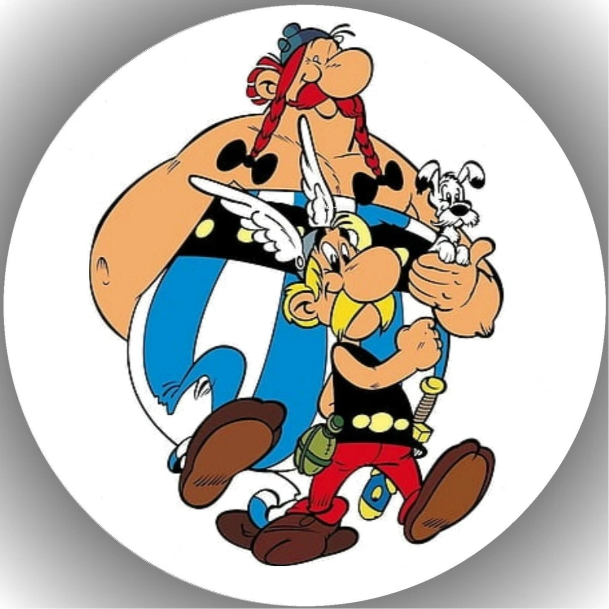 Carte Anniversaire Asterix Et Obelix à Imprimer Asterix et Obelix. Décoration de gâteau comestible, Azyme, disque diamètre 20cm. | eBay