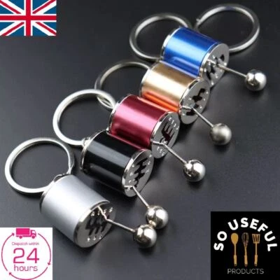 Gear Shifter Key Ring 6 Speed Gear Stick Fidget Toy Motoring Gift Key Present