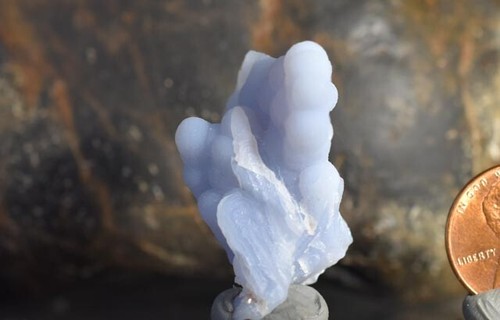 Blue Chalcedony ,Blue Agate,Blue botryoidal Chalcedony , Rumipata , Peru - Picture 6 of 9