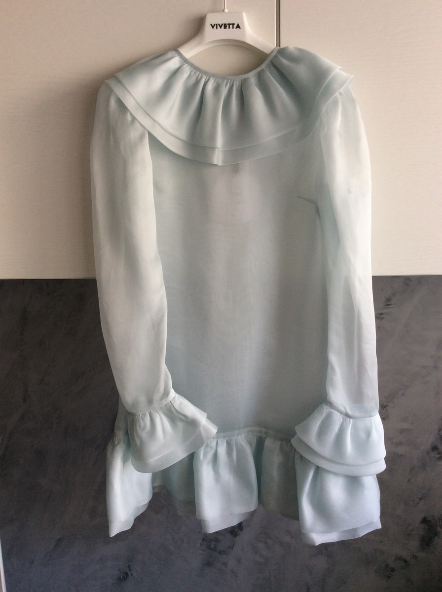 VIVETTA BLUSA/VESTITO 40 COLORE AZZURRO CHIARO IN