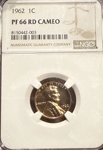 1962 Lincoln Cent 1C NGC PF66 RD CAMEO
