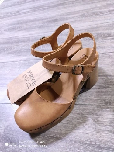 Frye & Co Francoise Clogs Womens Size 9 M Saddle Platform Heels