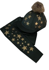 Cross Country Colours Base layer/Silk,  Bottle Green,  Gold Scattered stars