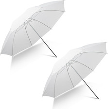  2 Pack Photography Umbrella Diffuser Kit,43"/110Cm White Translucent Soft Umbr