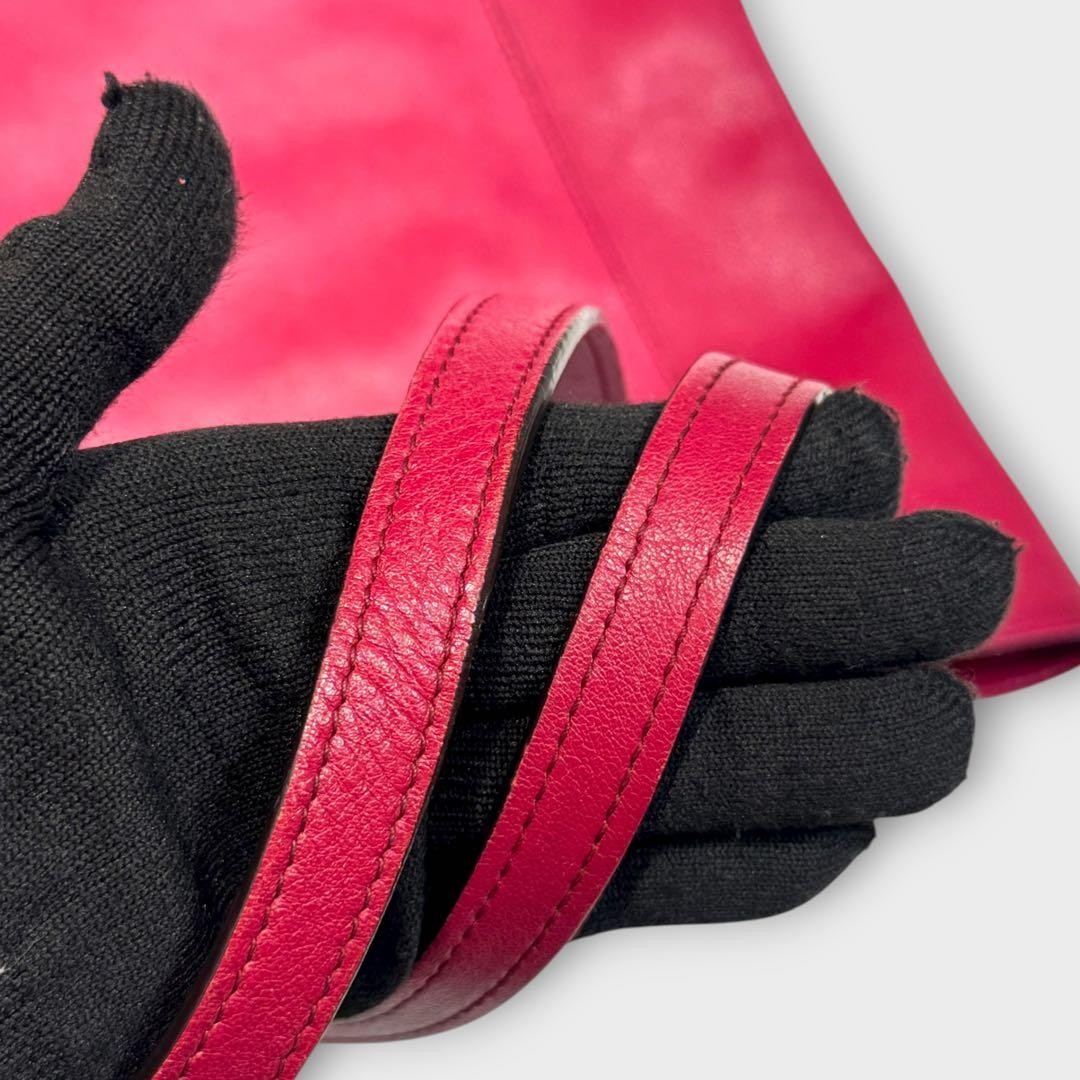 LOEWE Anagram Tote Bag Pink Leather Authentic A4 Size Excellent Condition