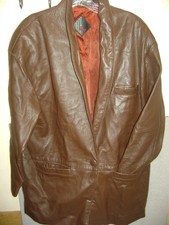 TIBOR Lecthels WOMEN LEATHER JACKET L sz Brown Made in USA