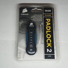 Corsair Padlock 2 16GB USB Flash Drive Keypad Secure PIN Encrypted New Sealed