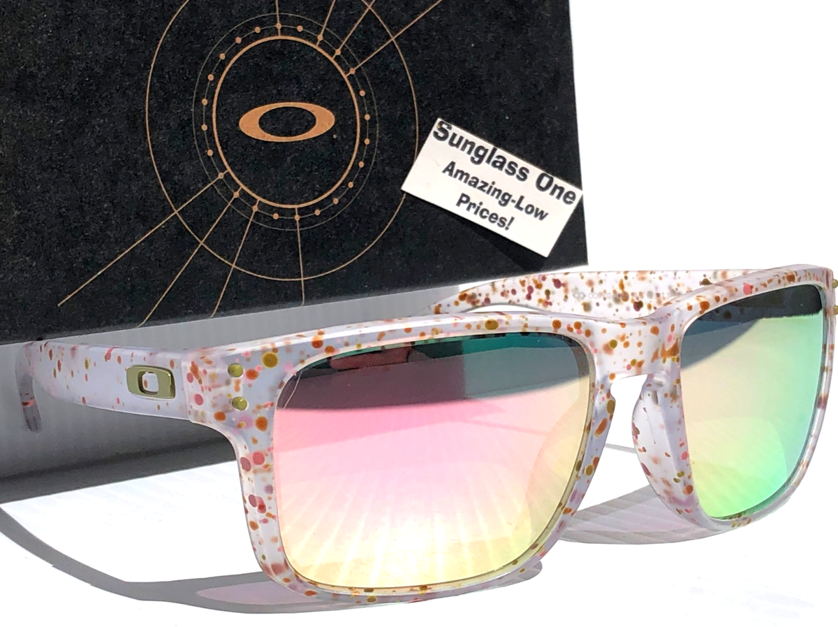 Oakley HOLBROOK Clear Terrazzo POLARIZED Galaxy Rose Gold Lens