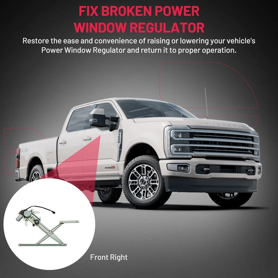 Power Window Regulator With Motor Front Right Side For 2007-2008 Isuzu i-290 Foto 4 de 4