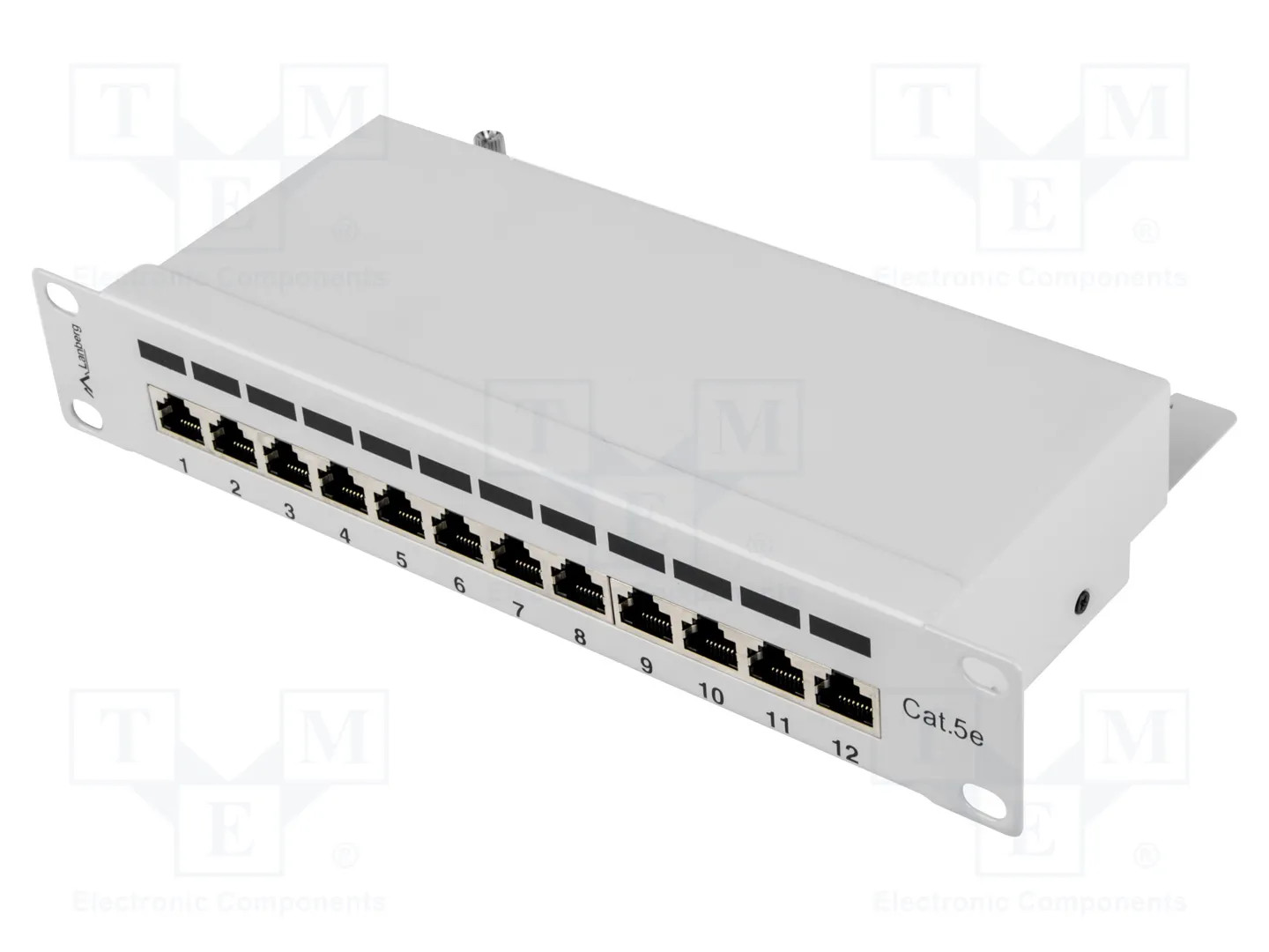 Patchpanel 12 Port 1U 10 abgeschirmt Kat.5e grau PPF5-9012-S - Bild 3