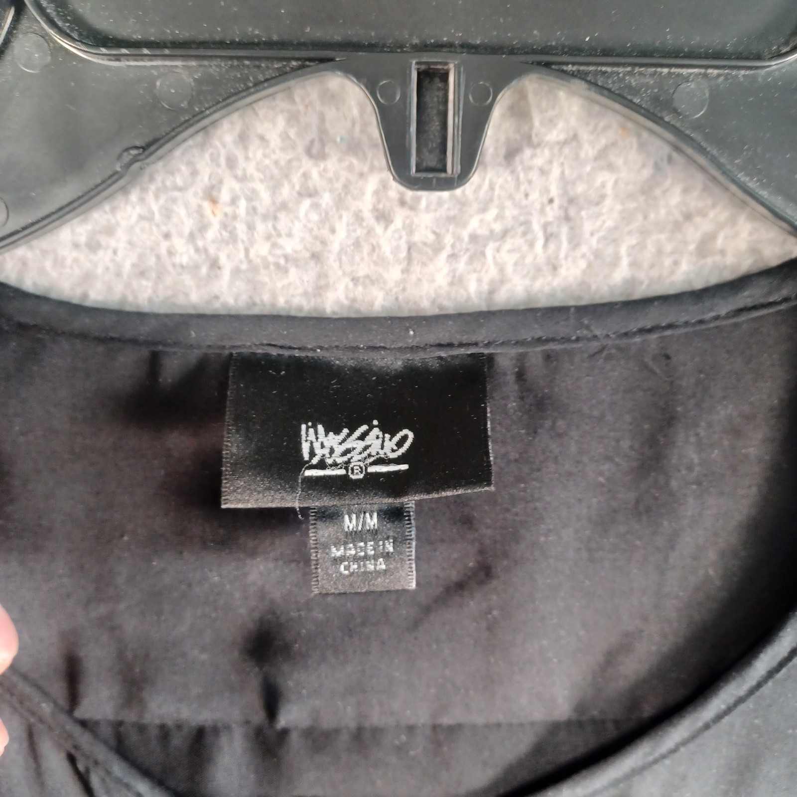 Mossimo Womens Black Partial Button-Up Pull-Over … - image 4