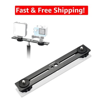 Professional 8-Inch Flash Bracket with Dual Mount for Cameras and Microphones