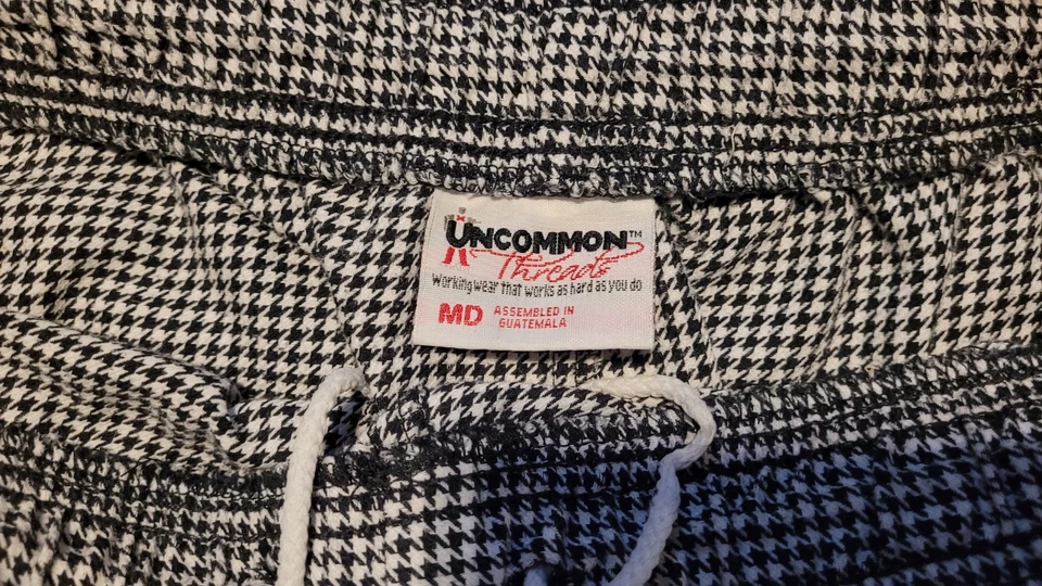 Uncommon Threads Black & White Houndstooth Cargo Chef Pants Size MED - Image 3 of 4