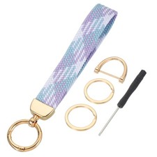 Wrist Lanyard Keychain, Stretchy Strap Key Chain for Women, Lilac Blossoms