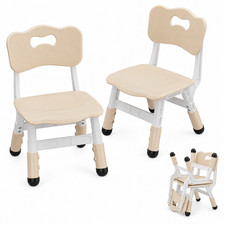 2PCS Kids Chair Children Activity Furniture 3 Heights Adjustable Toddler Seat