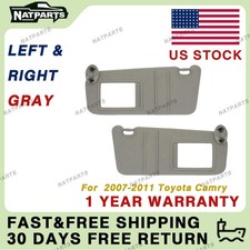 Pair Gray Side Sun Visor W/O Lights for 2007-2011 Toyota Camry 74320-06780-B0