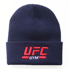 Image of Men Beanie Hat Reebok One Size Black Winter Cap Pom Fighting Gym