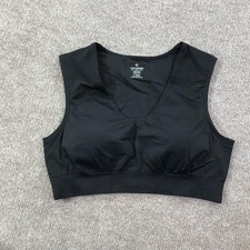 Tommie Copper Sports Bra Womens XL Black Compression Copper Znergy Wireless