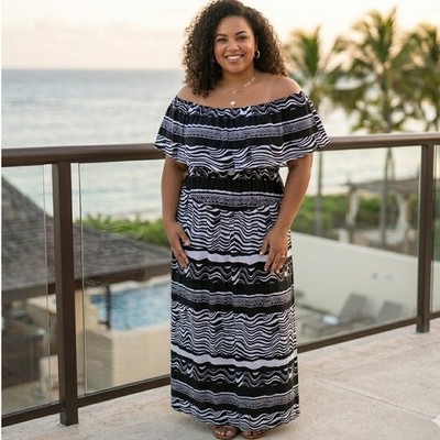 ashley stewart plus size dresses Formal Plus Size Little Black Dresses Ashley Stewart and ready for fun Ashley Stewart NWT Boho Dress