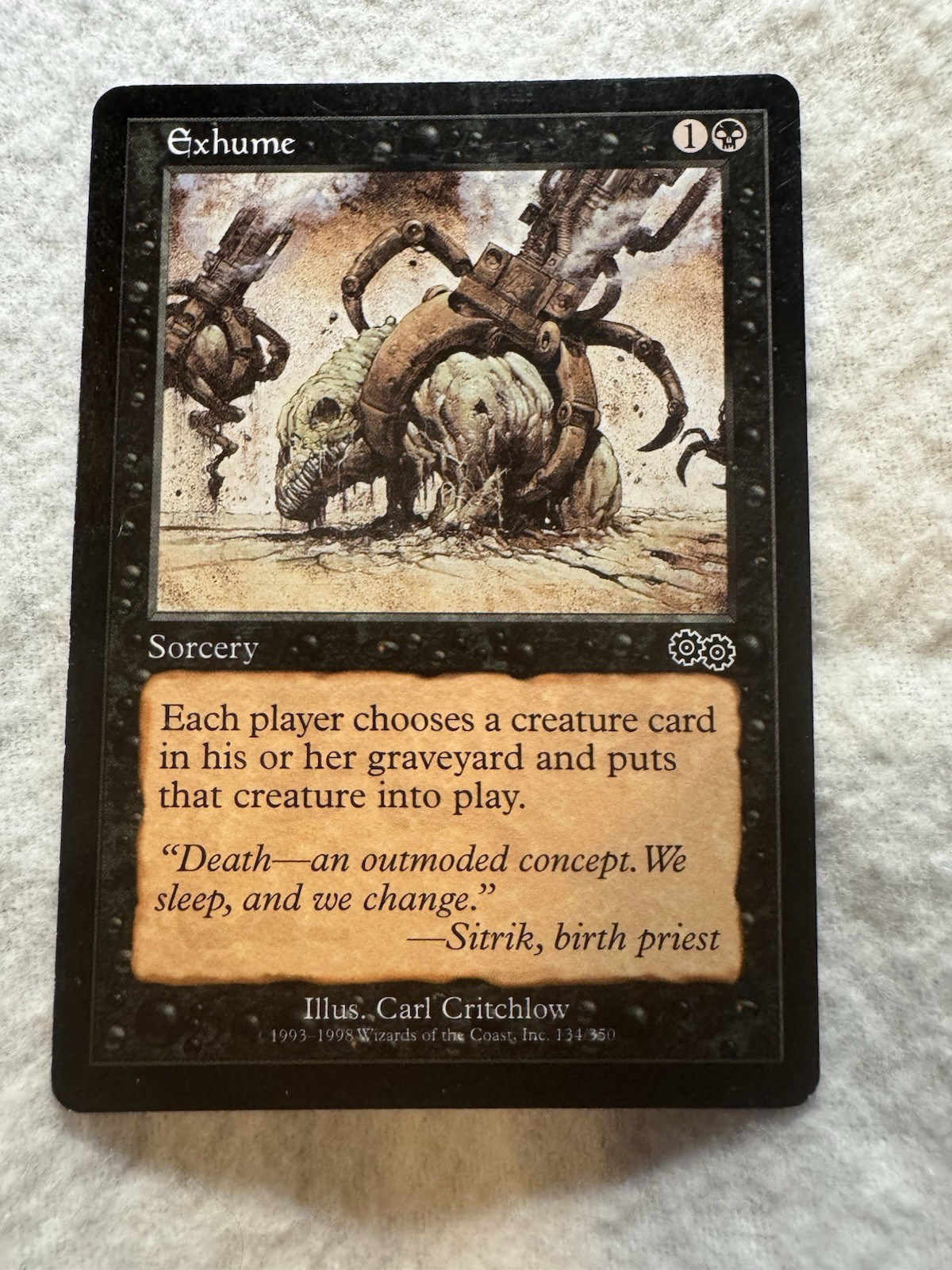 MTG - Exhume - Urza's Saga - LP - #134 - Free Shipping!