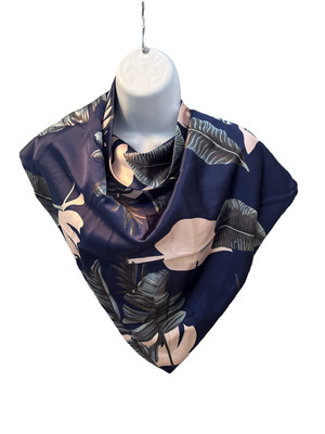Tropical Beach Palm Scarf Triangle 26x53 Glow By Daye