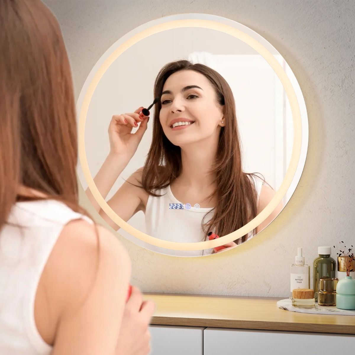 Specchio Trucco LED Professionale - Antiappannamento da Parete HD
